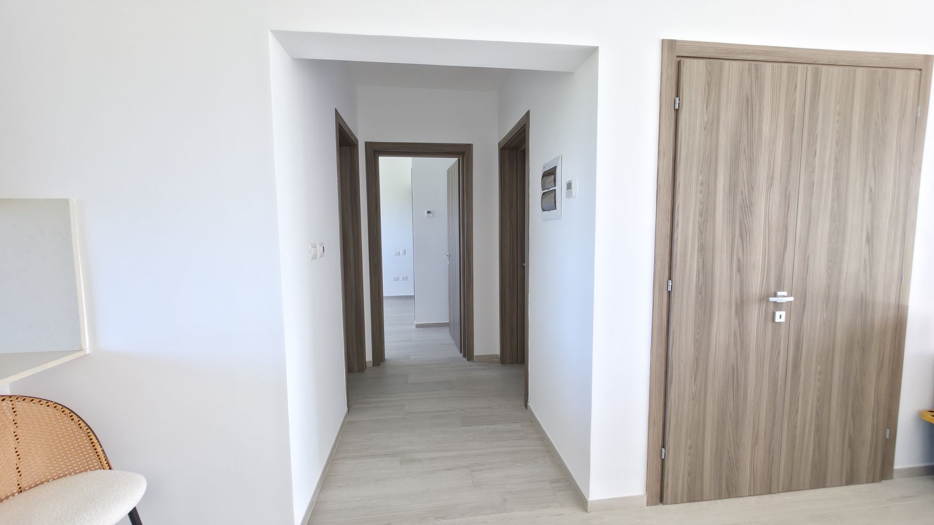 Hallway connecting bedrooms