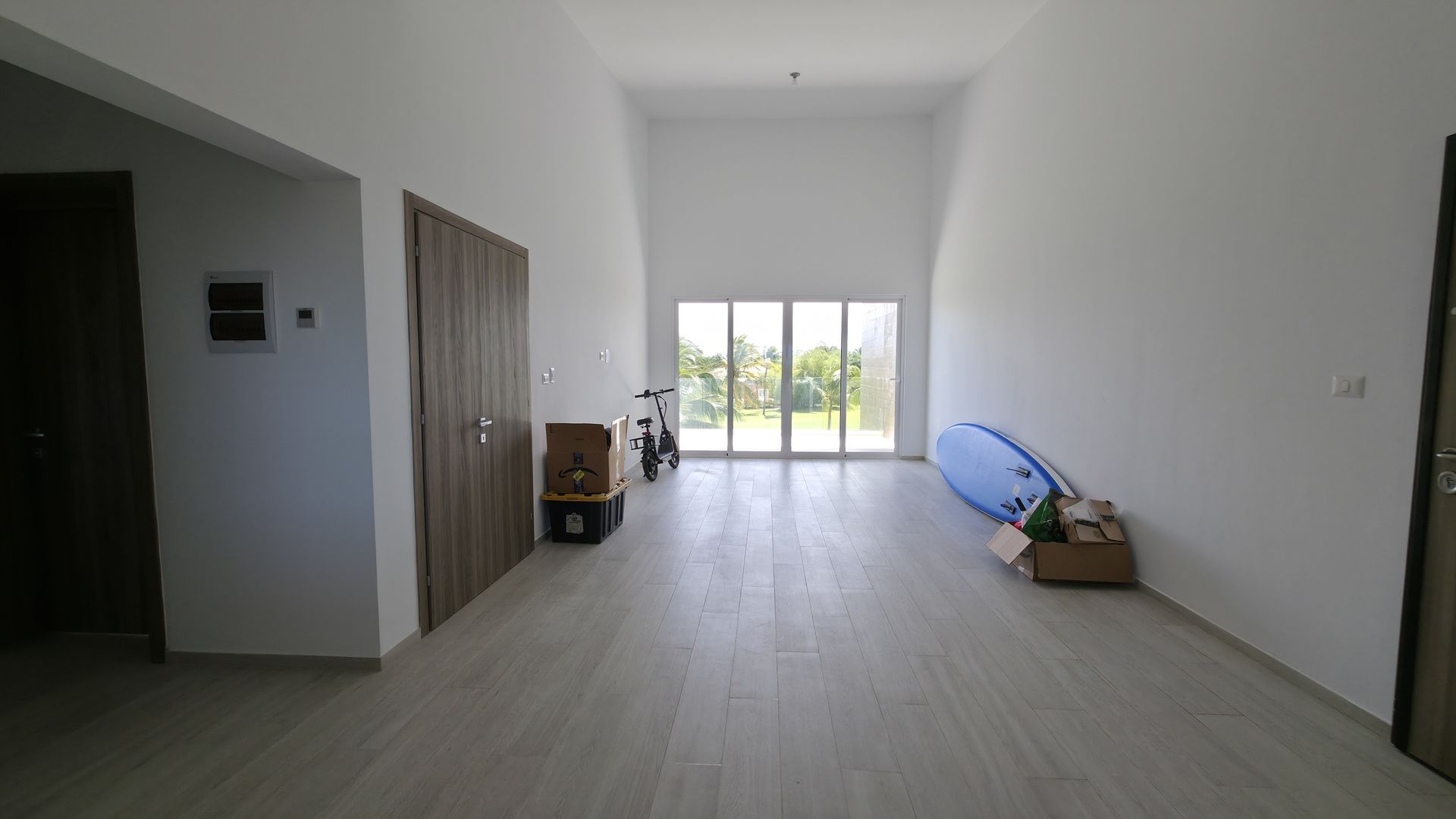 Spacious living room with natural light