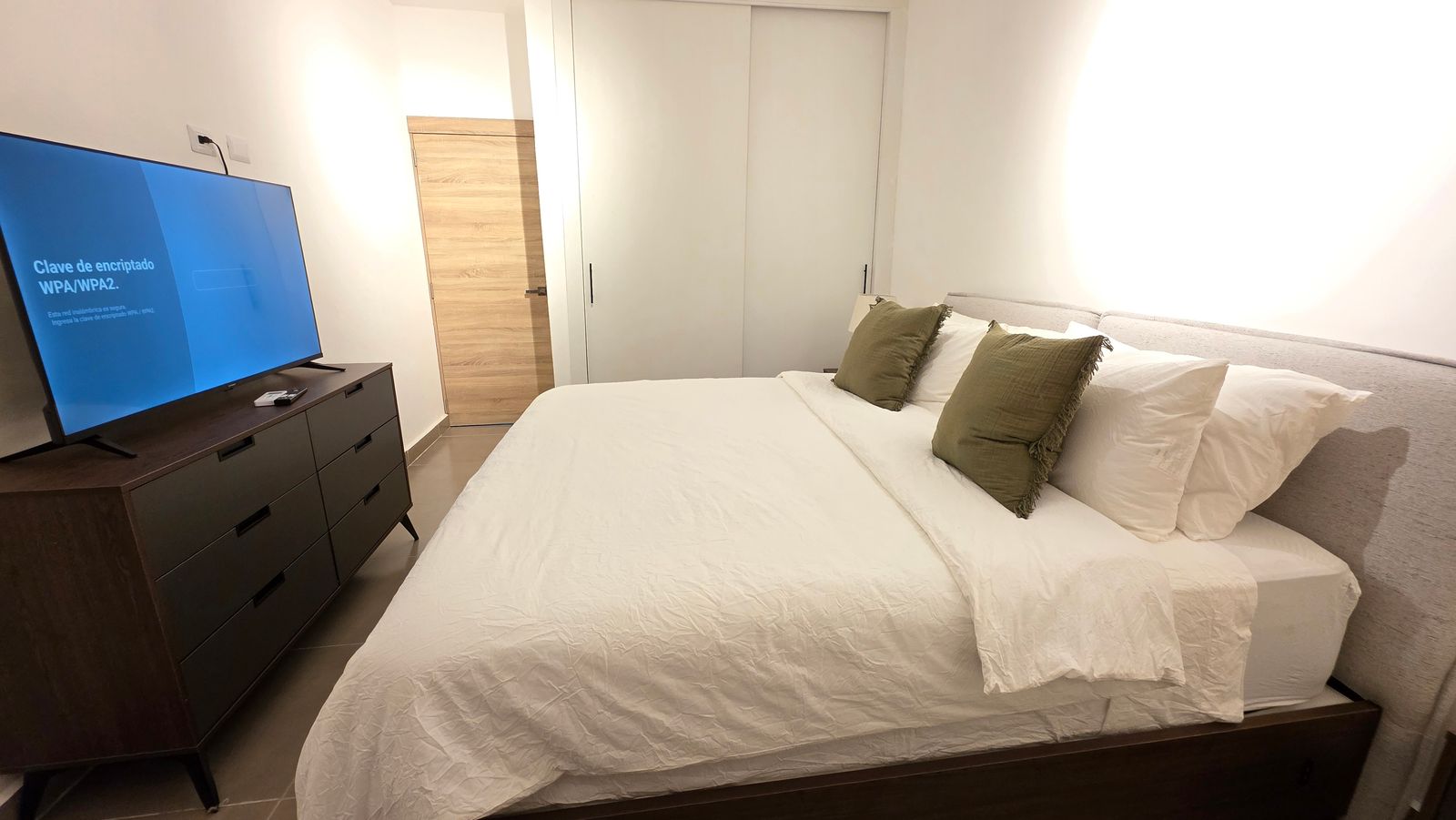 Bedroom with closet and hallway view