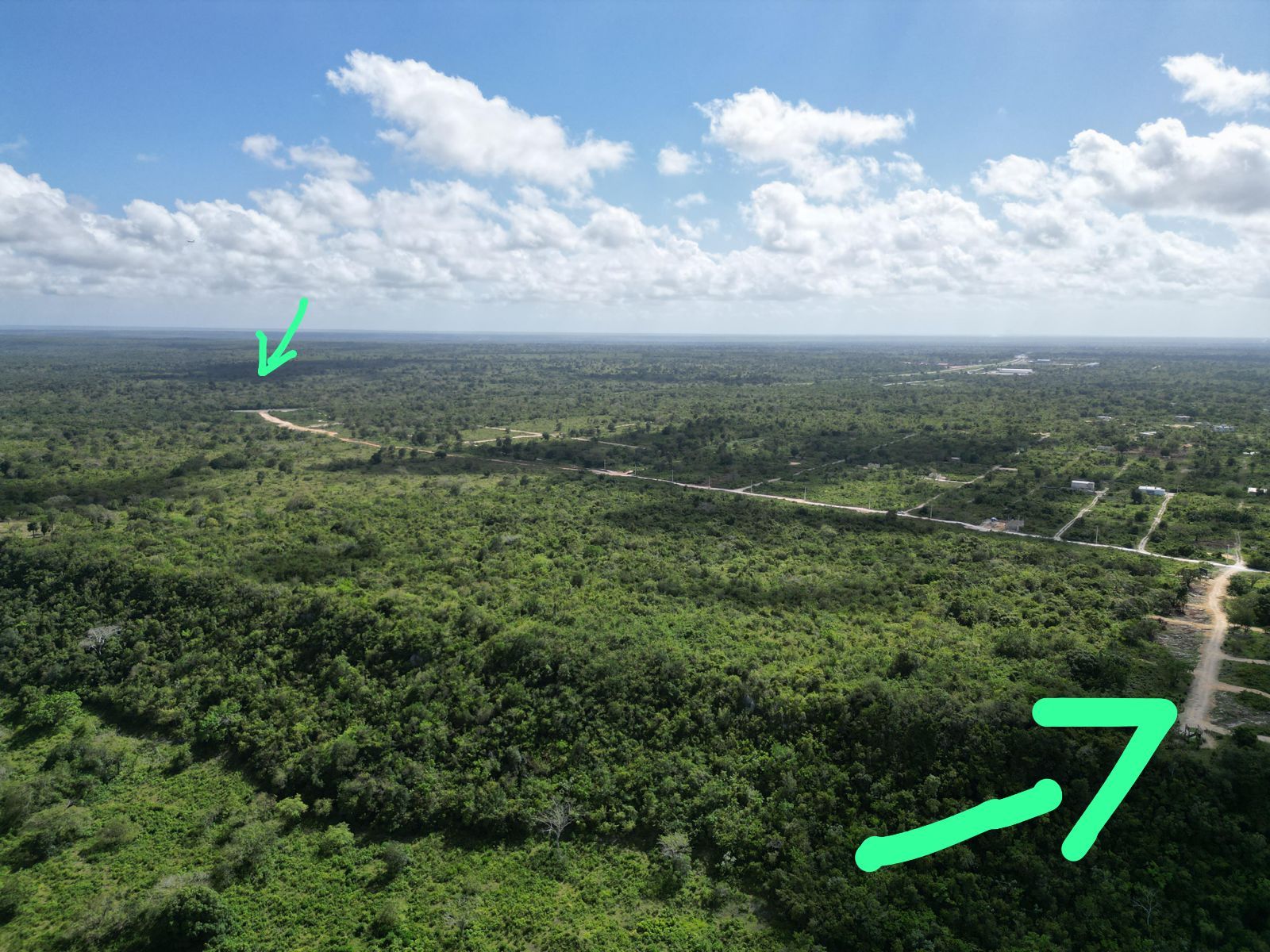 Cliff (farallón) at the rear of the property with panoramic views