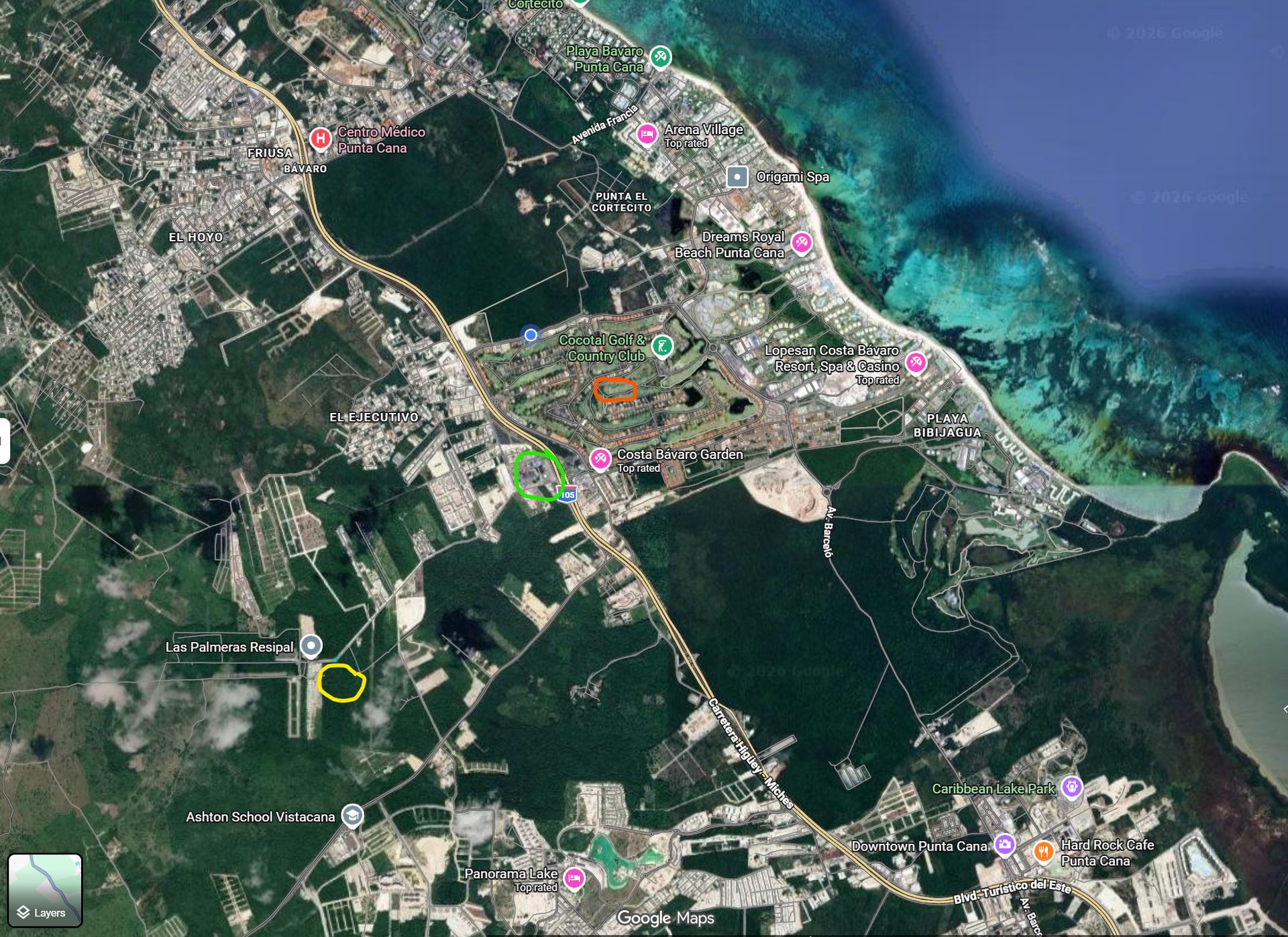 48,000 m² land between CEPM entrance and Vista Cana