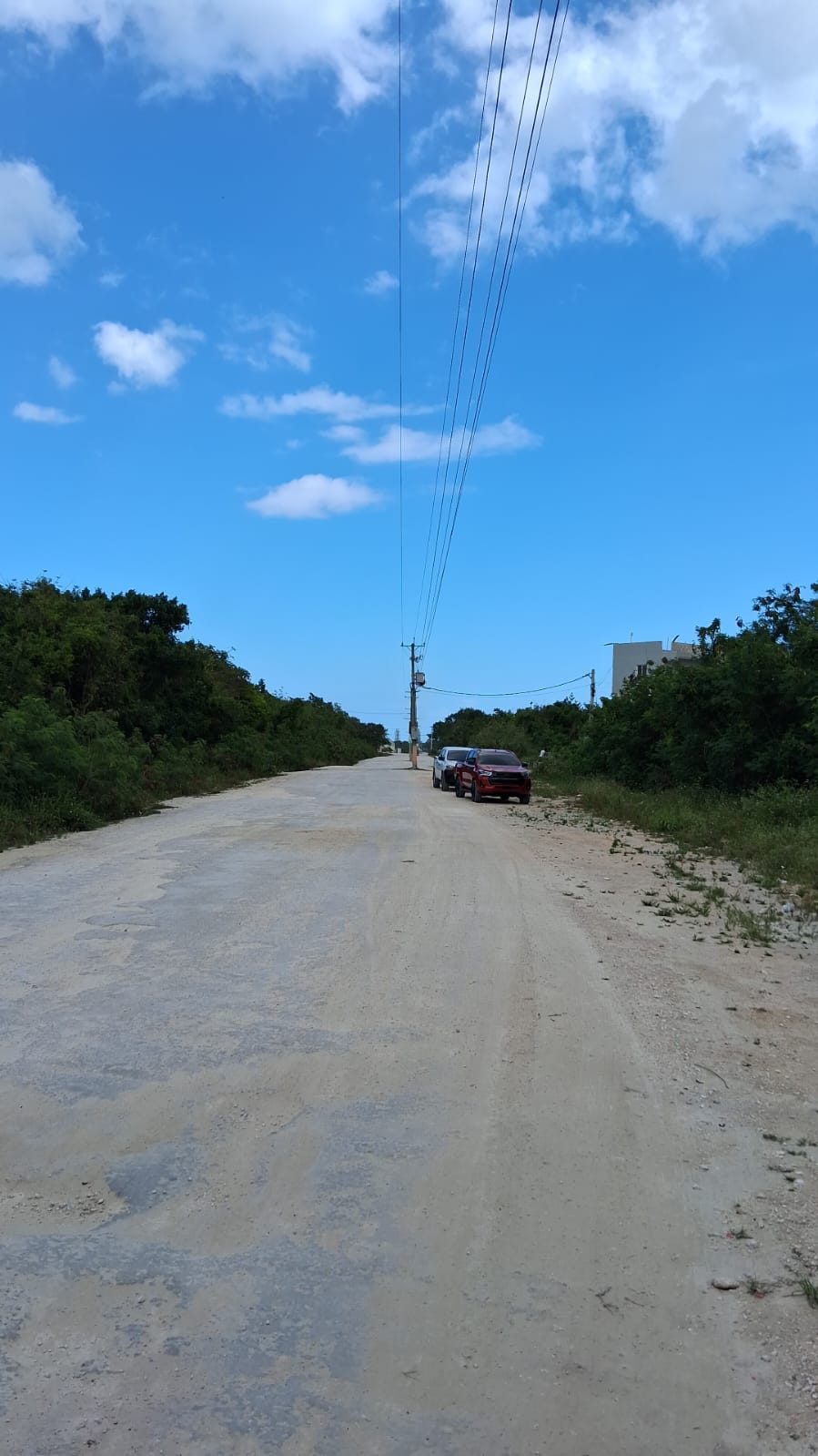 Road view of the land parcel