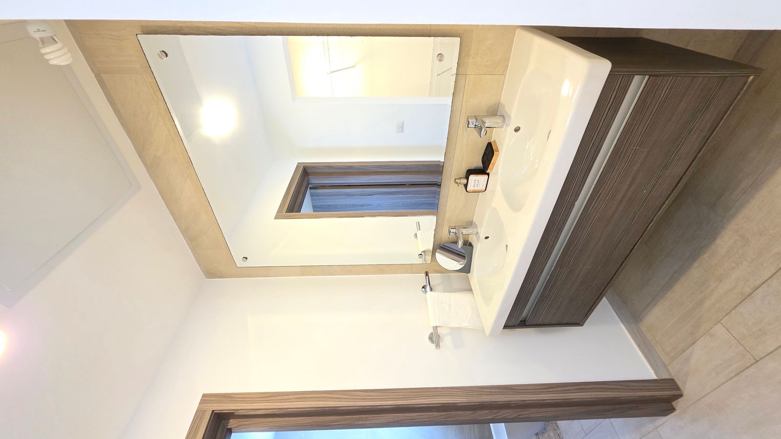 Master bathroom with modern glass shower