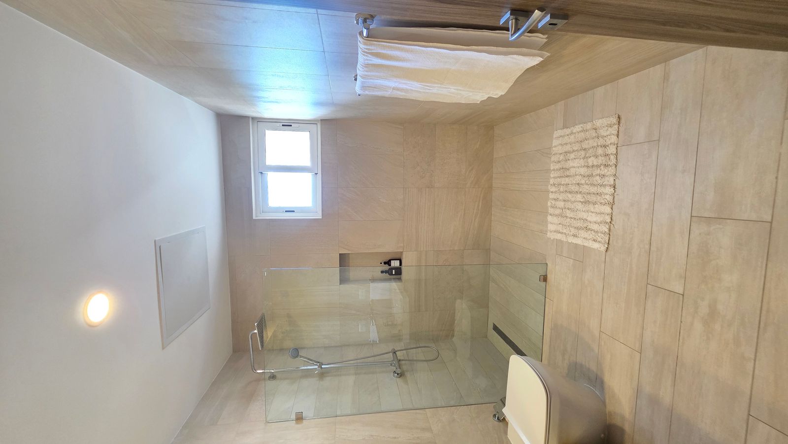 Second bathroom with glass shower
